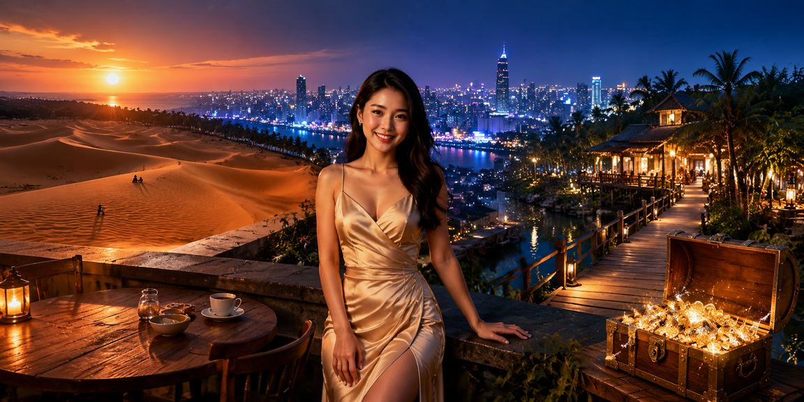 Người dùng tại Mũi Né thư giãn bên cốc cà phê và theo dõi kết quả cá cược thể thao trực tuyến
