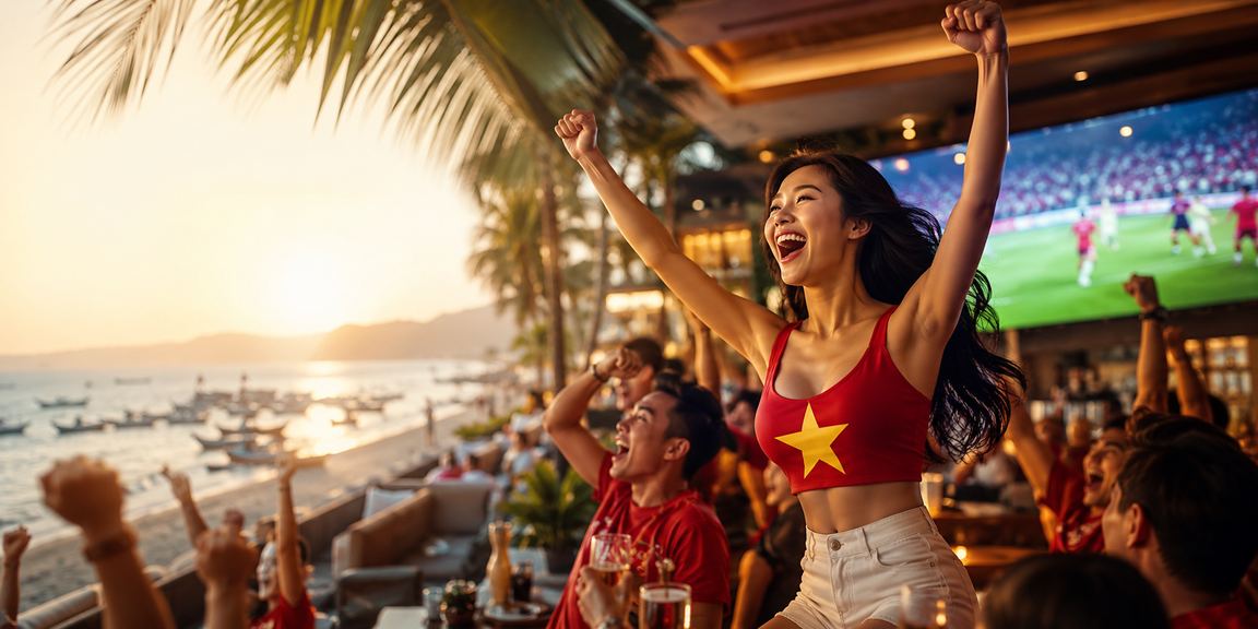 Người chơi thư giãn tại Mũi Né và truy cập 160store trên điện thoại