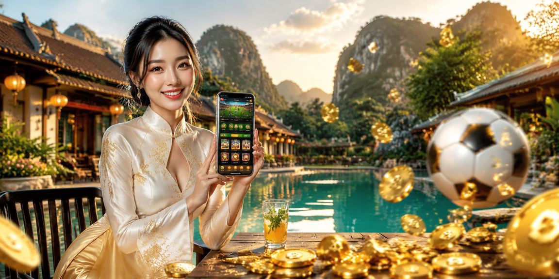 Người dùng mặc áo dài truyền thống tại Ninh Bình truy cập ứng dụng casino 160store